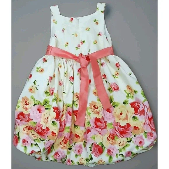 Girls Puff Dress 6 American Princess – Easter Wedding Flower Girl - Picture 6 of 9